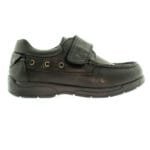 ZAPATOS COLEGIALES NAUTICAS CON VELCRO NEGRAS - MARCEL