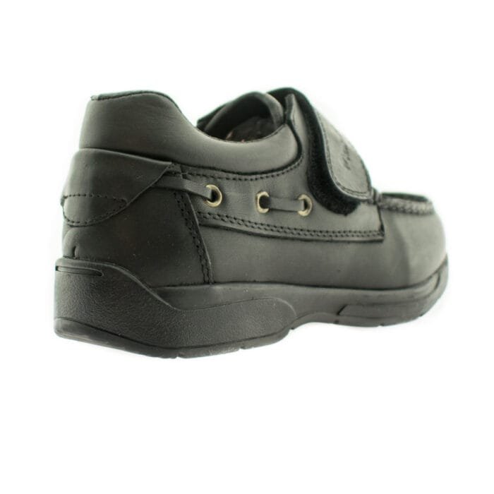 ZAPATOS COLEGIALES NAUTICAS CON VELCRO NEGRAS - MARCEL - Imagen 2