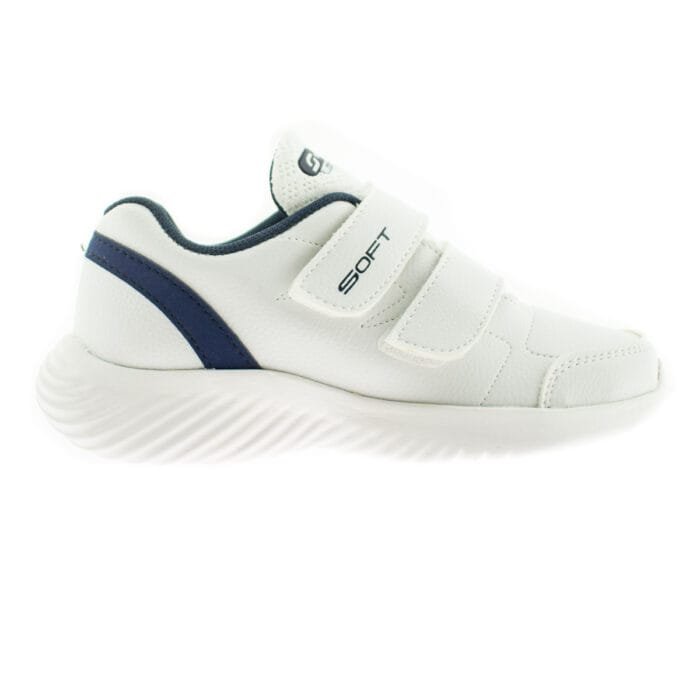 ZAPATILLAS DEPORTIVAS CON VELCROS BLANCAS/AZUL 27/35 - SOFT - Imagen 1