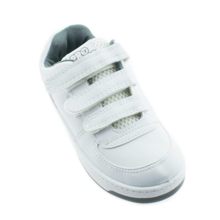 ZAPATILLAS COLEGIALES CON VELCROS BLANCAS 29/35 - PROWESS - Imagen 2
