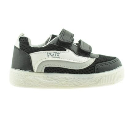 ZAPATILLAS URBANAS CON VELCROS NEGRO/BLANCO 23/28 - PLUMITAS