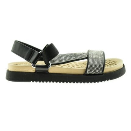 SANDALIA DE DAMA ELASTICA NEGRO 36/40