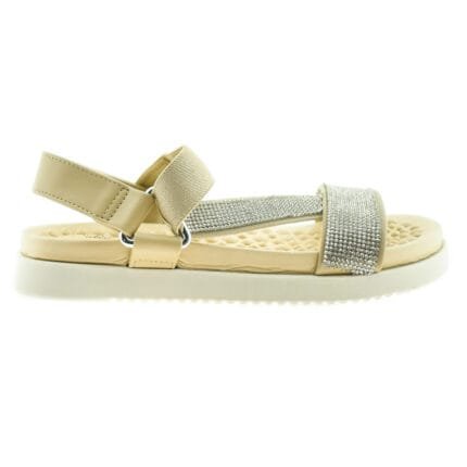 SANDALIA DE DAMA ELASTICA BEIGE 36/40-MODARE