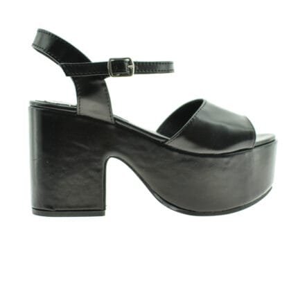SANDALIA CON TACO ALTO NEGRO 35/40 - LUCERNA