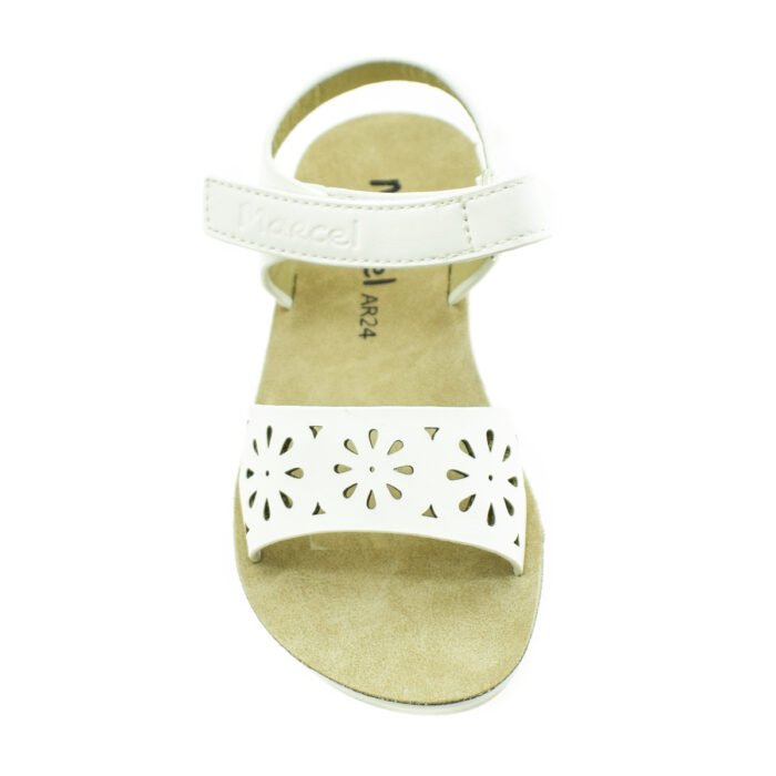 SANDALIA CALADA BLANCA CON VELCRO 24/30 - MARCEL - Imagen 3