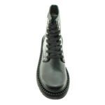 BORCEGO ACORDONADO DE CUERO NEGRO 35/40 - SAVAGE - Imagen 3