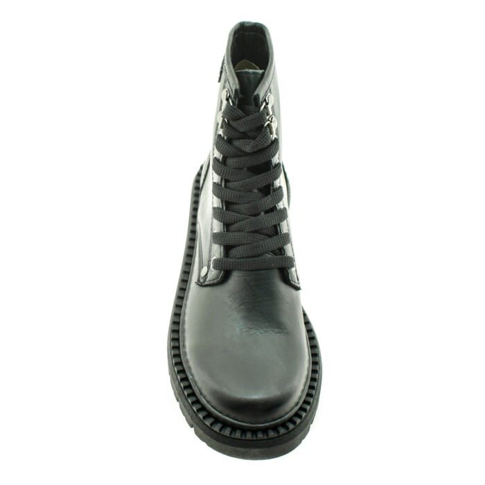 BORCEGO ACORDONADO DE CUERO NEGRO 35/40 - SAVAGE - Imagen 3
