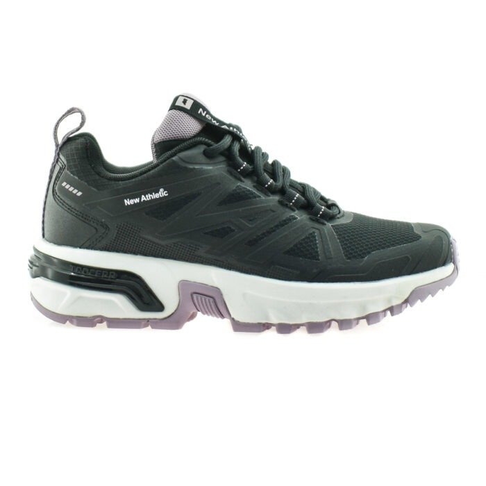 ZAPATILLA TREEKING NEGRO Y LILA 36/41 - NEW ATHLETIC - Imagen 1