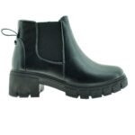 BOTA ELASTIZADA DE CUERO NEGRO 35/40 - MASSIMO CHIESA