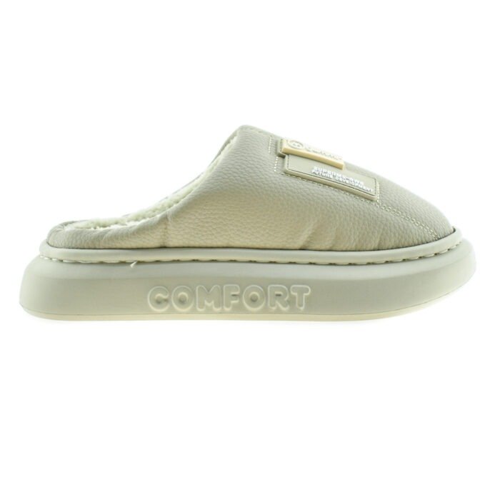 PANTUFLA CON CORDERITO BEIGE DAMA 35/40 - GUMMI - Imagen 1