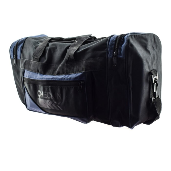 BOLSO VIAJE NEGRO Y AZUL - CHECK IN - Imagen 2