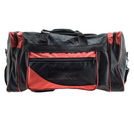 BOLSO DE VIAJE ROJO Y NEGRO - CHECK IN