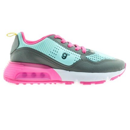 ZAPATILLA DEPORTIVA ACORDONADA VERDE AGUA Y FUCCIA 35/40 - GUMMI