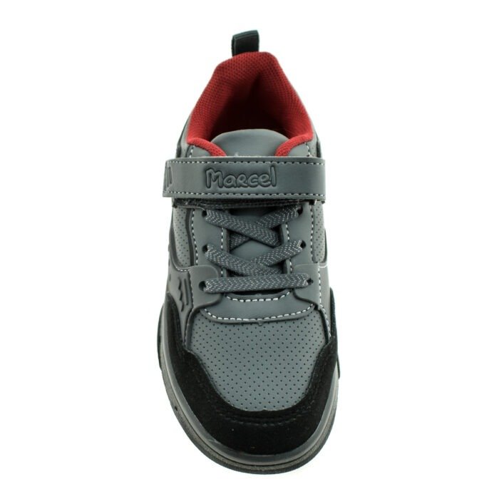 ZAPATILLA URBANA CON VELCRO GRIS Y ROJO 25/30 - MARCEL - Imagen 3